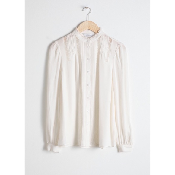 & Other Stories Tops - & Other Stories Lace Tim Top